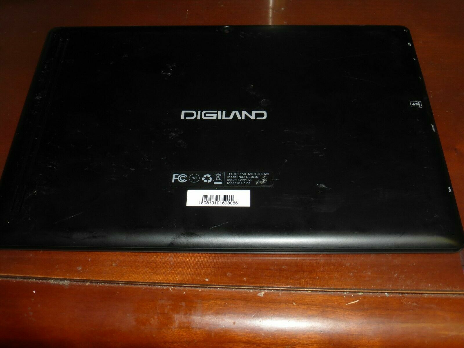 Genuine Digiland OEM Back Cover w/Control Buttons for DL1016 32GB 10.1" Tablet