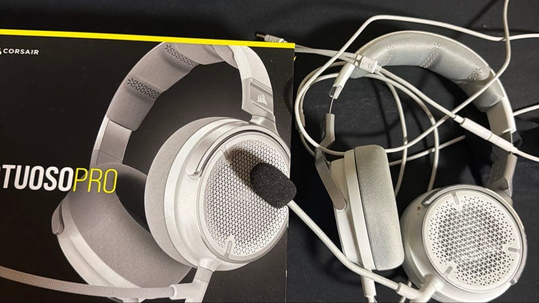 Corsair VIRTUOSO PRO Open Back Gaming Headset Silver 3.5mm Jack Mint
