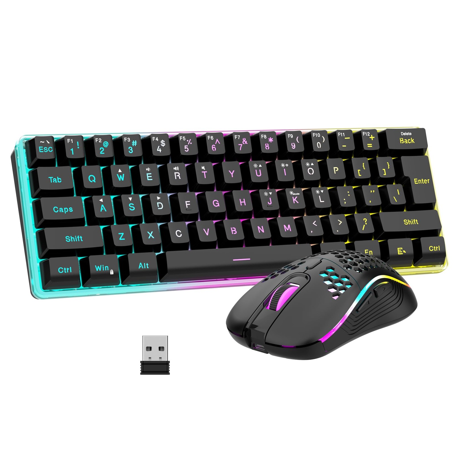 Teclado Mecanico Inalambrico Với Raton Ligero Y Bateria Recargable Pro