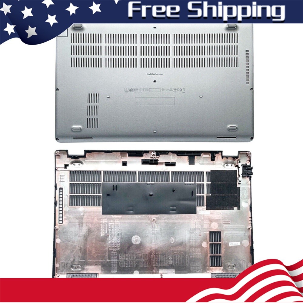 USK New For DELL Latitude 5510 Lower Bottom Base Case Cover silvery 01DM7Y
