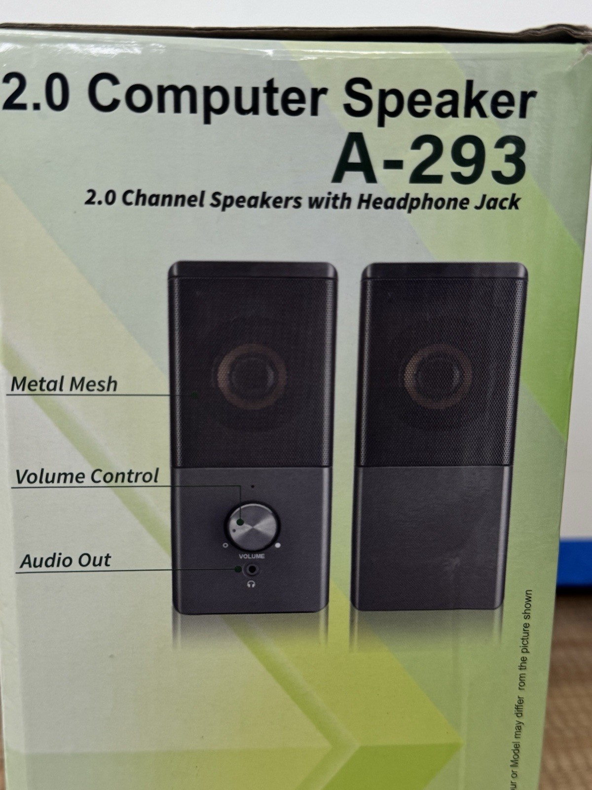 ROSON 2.0 Computer Speakers A-293 Active Stereo Volume Control Headphone Jack