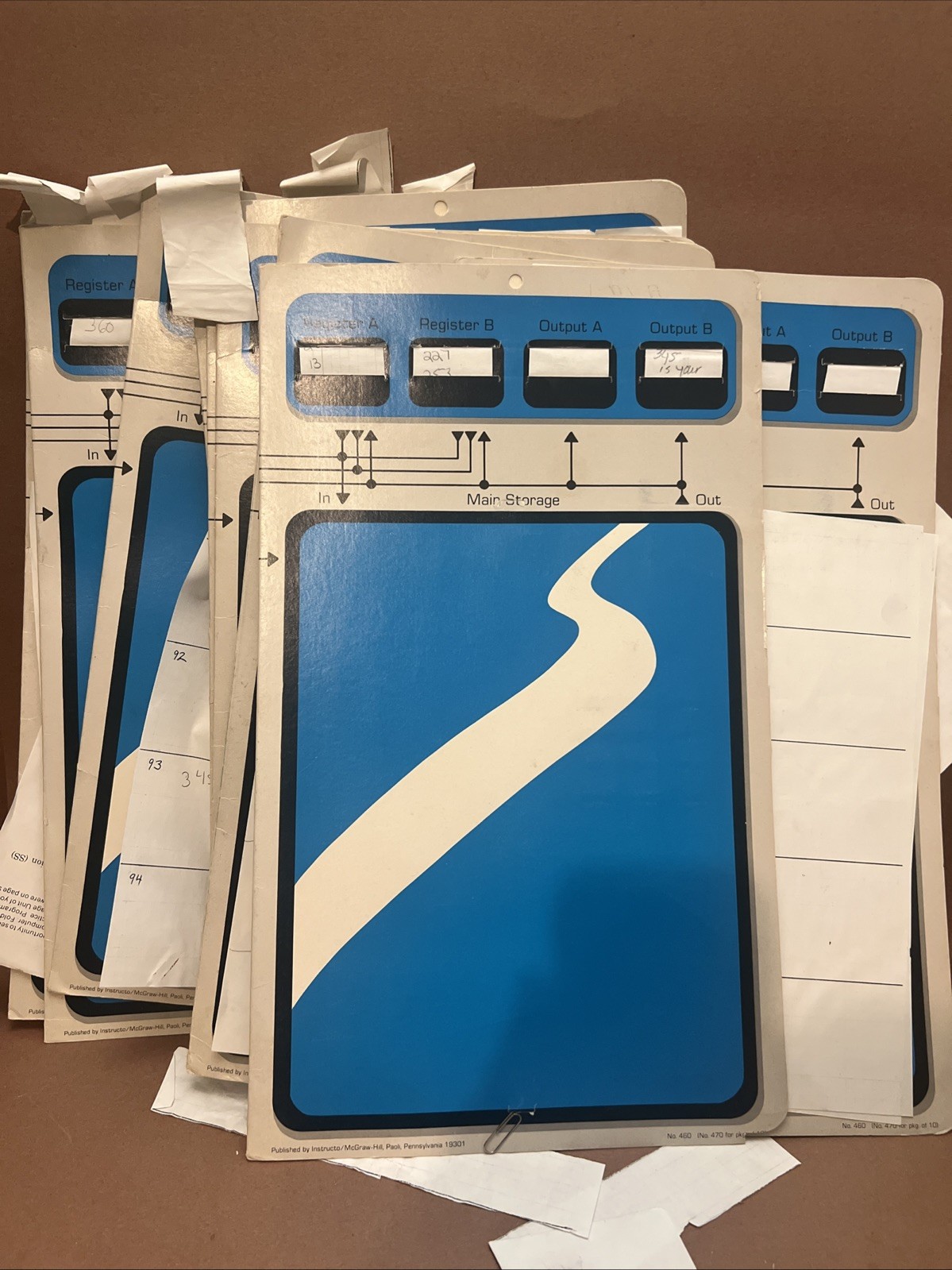 Instructo Paper Computer Programmable 1979 TRS-80 ERA McGraw-Hill Board Lot IPC