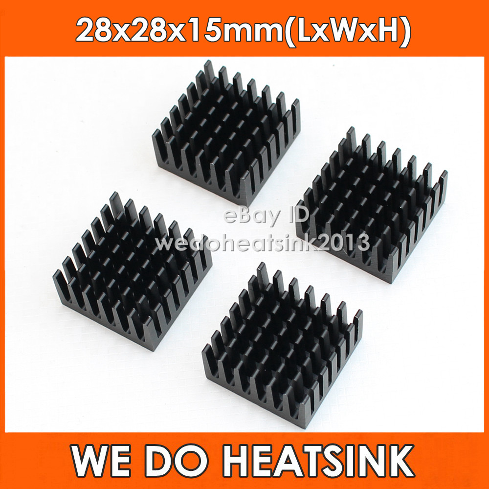 2pcs WE DO HEATSINK 28mm 28*28*15mm Aluminum Heatsink Heat Sink For Computer IC