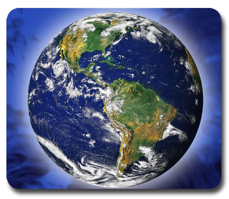 Planet Earth ~ Mouse Pad / PC Mousepad ~ Outer Space Astronaut Shuttle Cool Gift