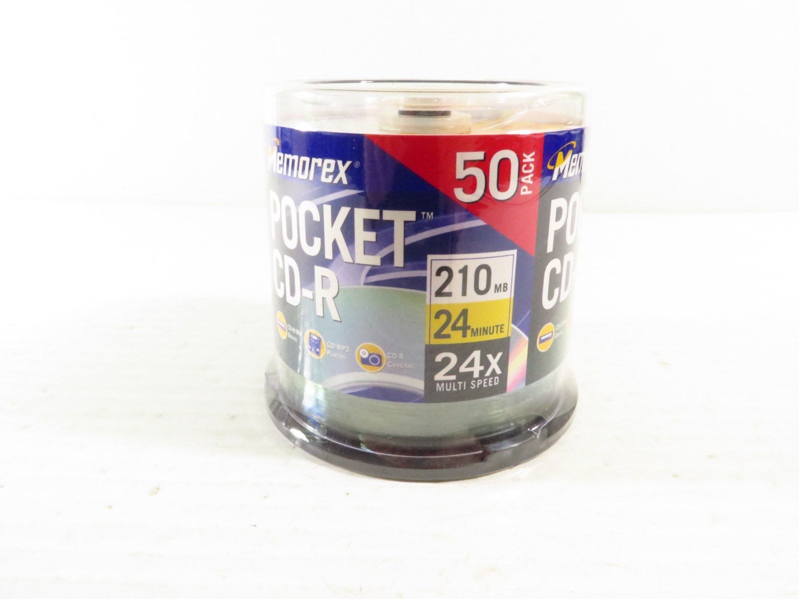 MEMOREX POCKET CD-R 50 PACK DISCS 24 MIN 24X MULTI SPEED - NEW & SEALED