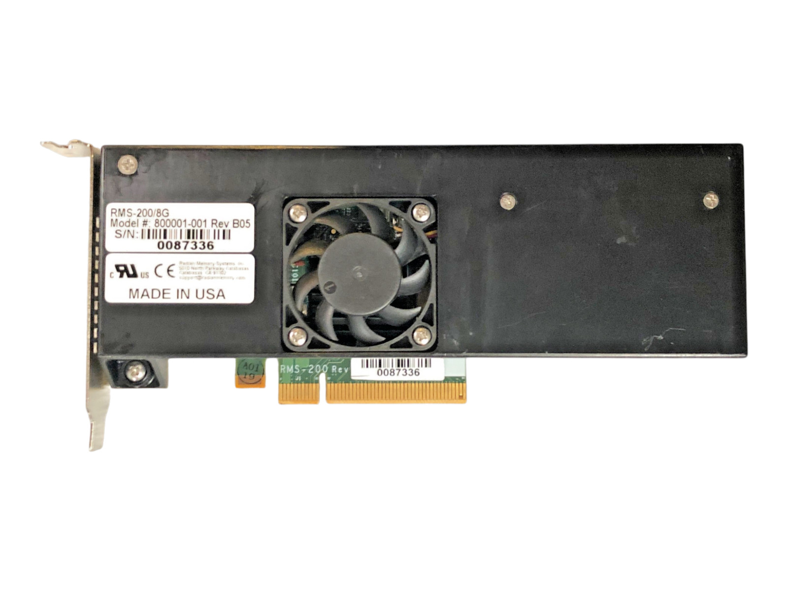 Radian RMS-200/8G 8000001-001 Rev B05 NRVAM Accelerator Edge Card