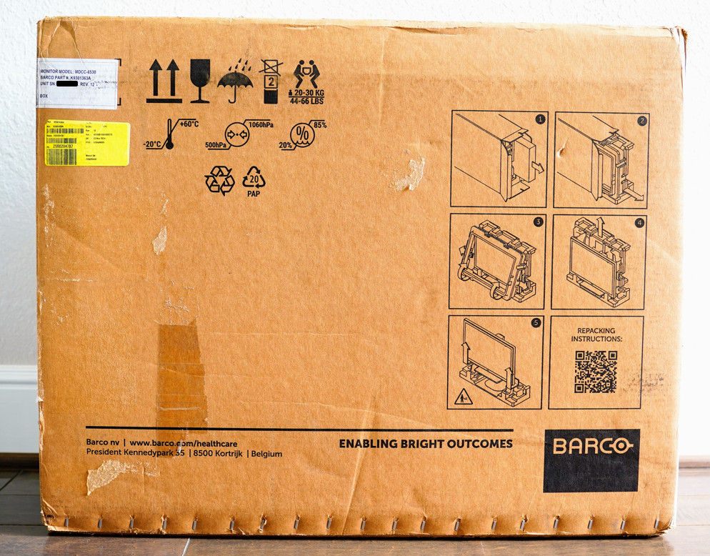 Barco Coronis Fusion 6MP MDCC-6530 MKII IPS 30" Radiology K9301636B2X Brightspot