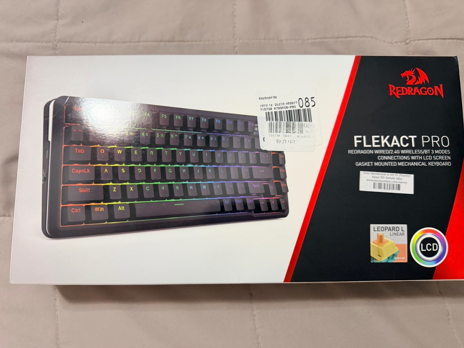 Redragon MCK708RGB-PRO FLEKACT RGB Wireless Mechanical Gaming Keyboard READ DESC
