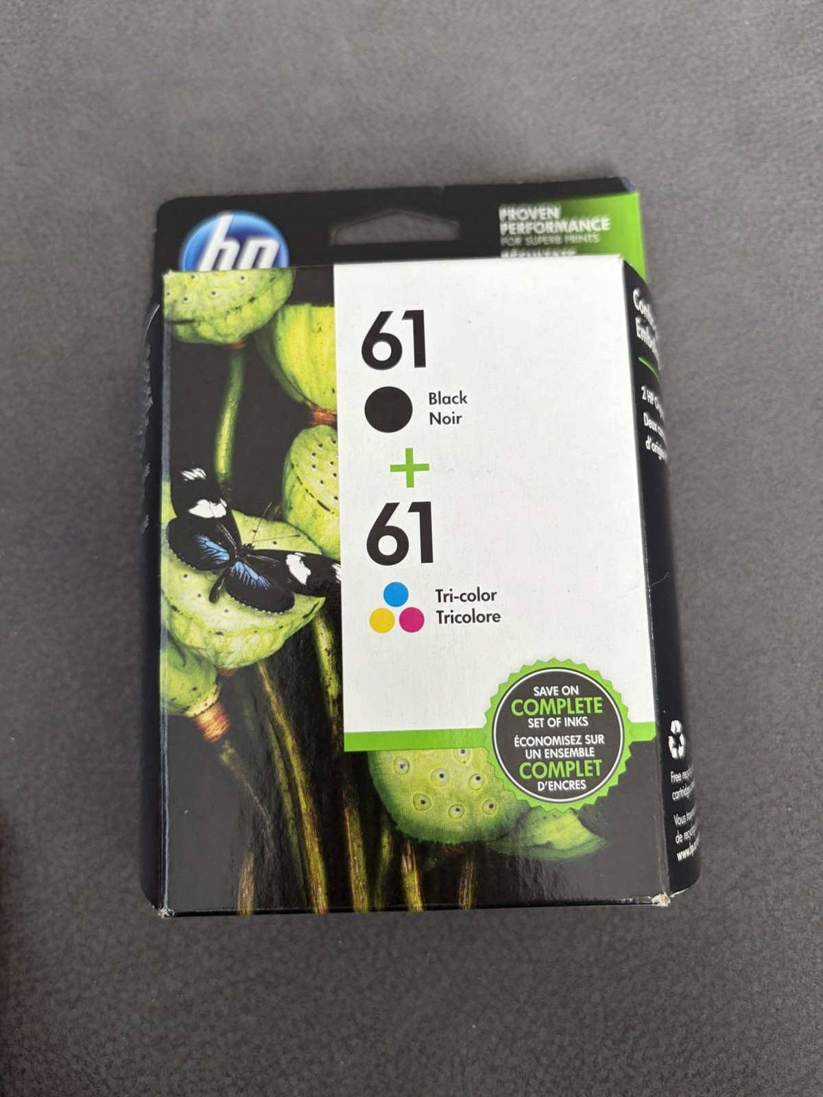 Genuine HP 61 Black & Color Ink Cartridges Combo CR259FN New Sealed
