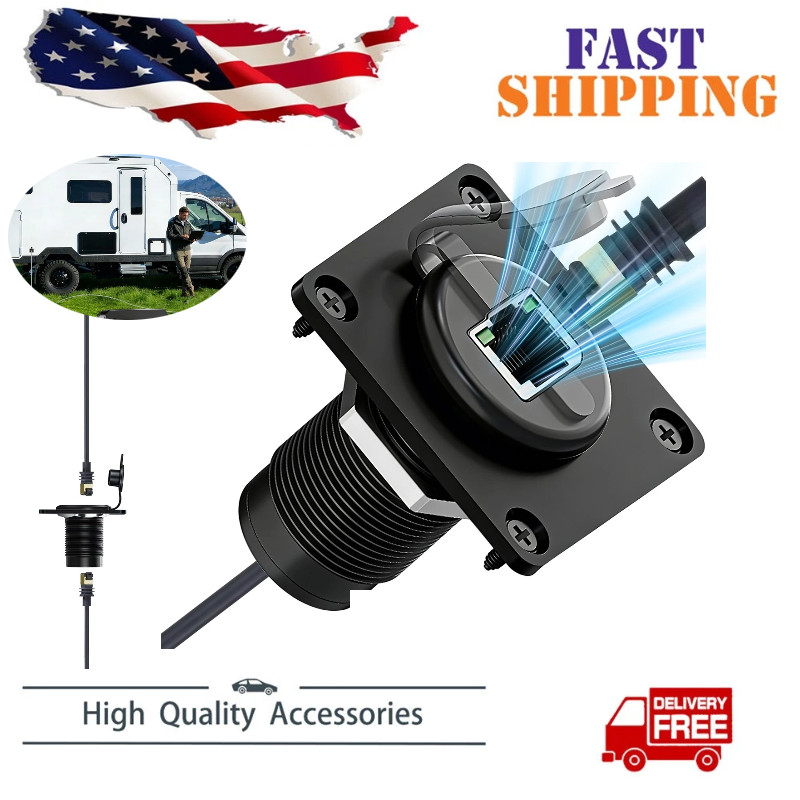 Waterproof Pass through RJ45 Wall Socket for Starlink Gen3, CAT6 Ethernet Female
