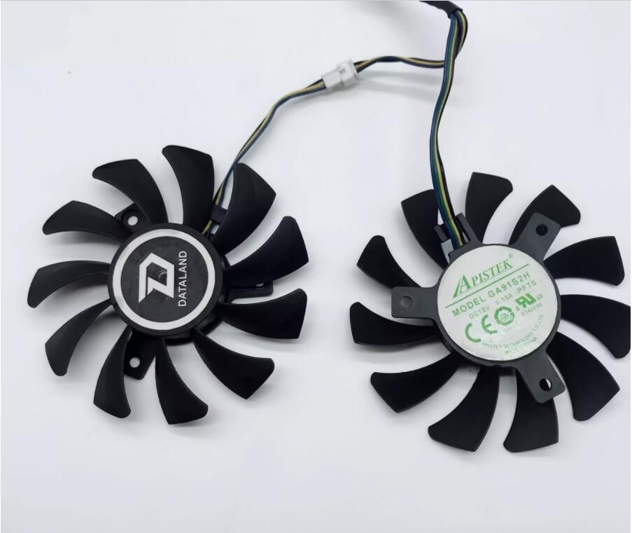 1 Pair Graphics Card Fan R7 260X R7 250 7770 For DATALAND HD7770 Coolness+DC