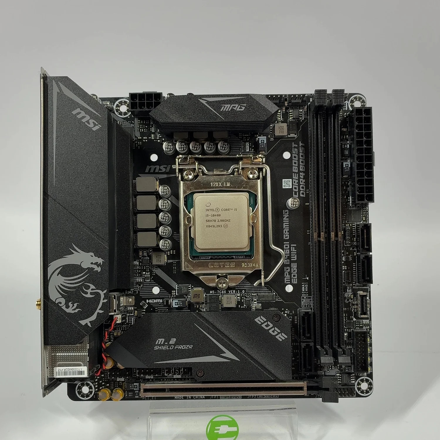 MSi MPG B460I Gaming Edge WIFI Mini LGA 1200 Intel i5-104000 6 Core 2.90GHz Mini