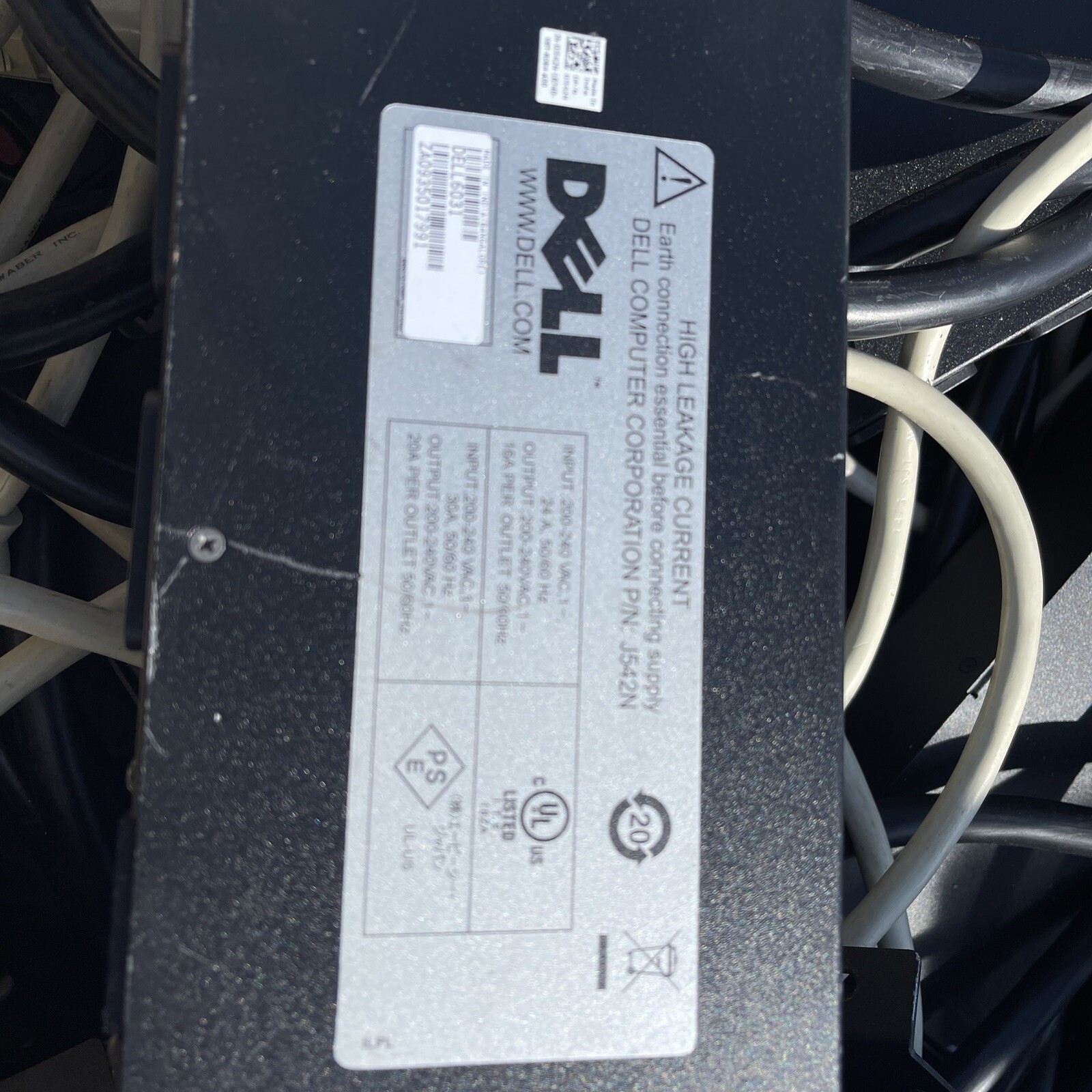 Dell AP6031 24/30A Power Distribution Unit 200-240VAC 24A 4x C19 5T439 PDU