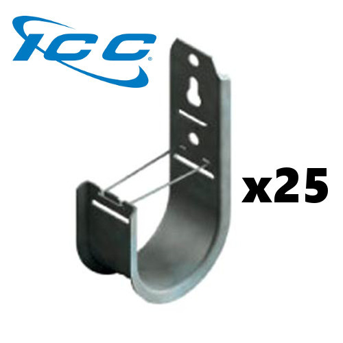 ICC 25 Pack 2" J-Hook Wall Ceiling Mount Route Network Cable Wires ICCMSJHK44