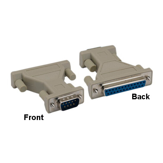10PCS DB9 Male to DB25 Female AT Modem Adapter Converter RS-232 Shielded Molded