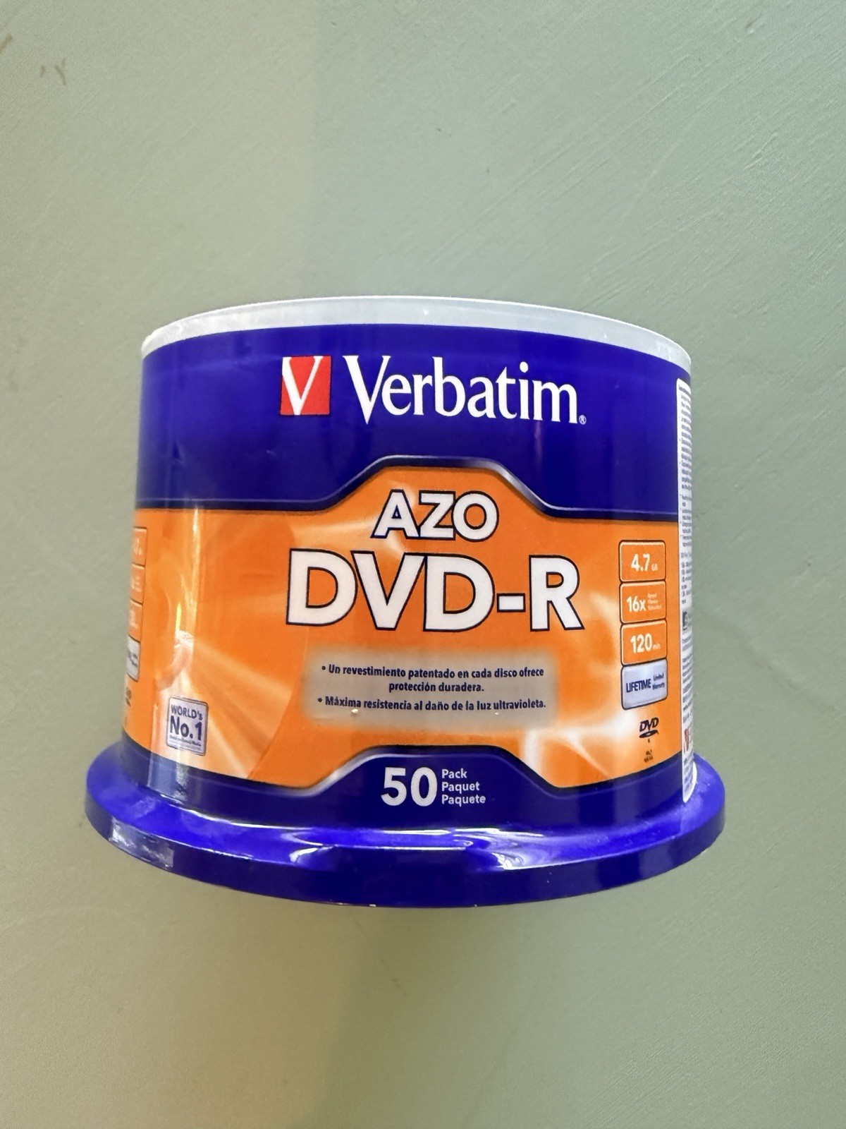 VERBATIM AZO DVD-R 16X 4.7GB Branded Logo 50 pack