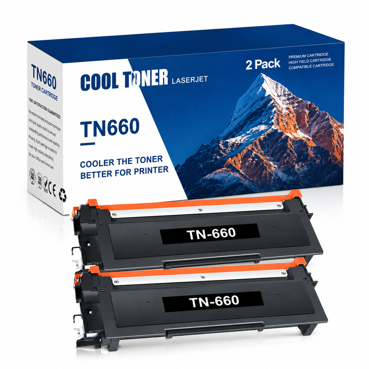 2PK TN660 Toner Cartridge Compatible For MFC-L2305DW  HL-L2380DW DCP-L2560DW