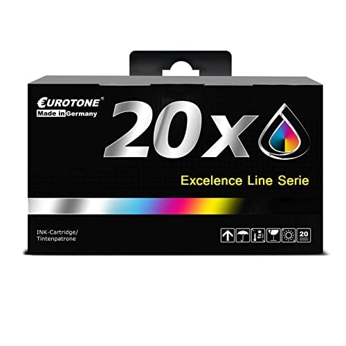 Eurotone 20x Ink Cartridge Compatible for Canon PGI580 Multicolor