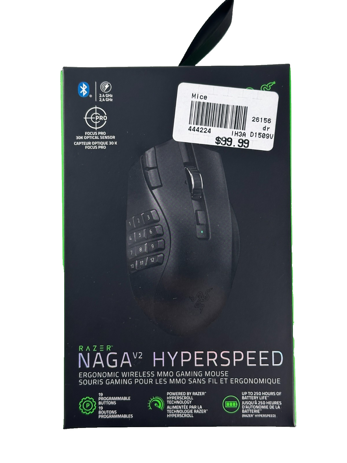 Razer Naga V2 HyperSpeed Wireless Gaming Mouse RZ01-0360