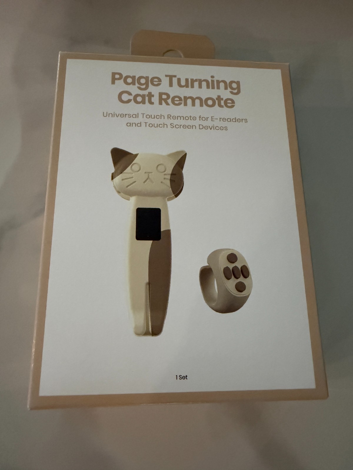 Kindle Page Turning Cat Finger Remote for E-Readers Tablets New Calico