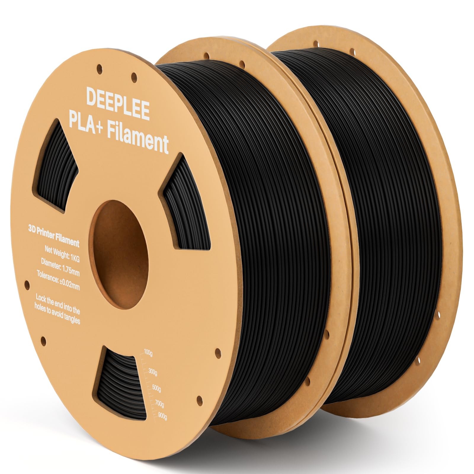 DEEPLEE PLA+ 1.75mm 3D Printer Filament 2KG Black