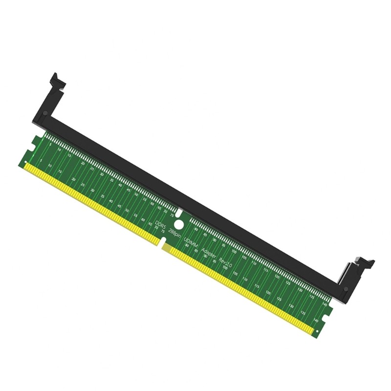 DDR5 UDIMM 288Pin Adapter Memory Test Protective Card With Short Latches DDR5