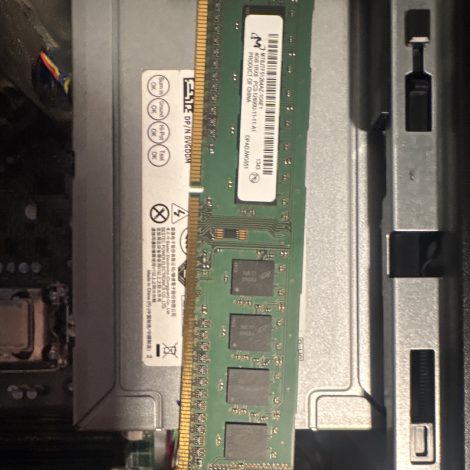 2 Micron 4GB DDR3 SDRAM DIMM PC3-12800U 240-Pin Server RAM MT8JTF51264AZ-1G6E1