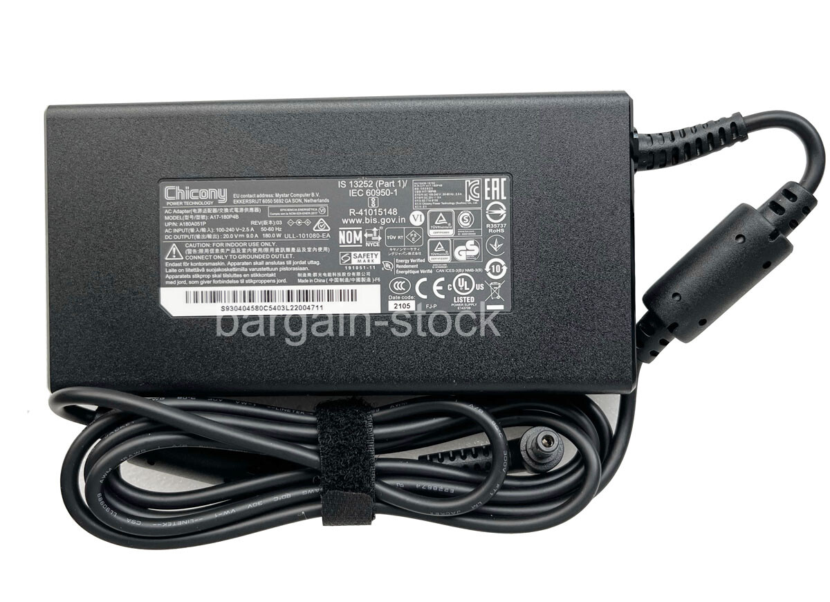 Chicony 20V 180W AC Adapter Charger For Hasee S8 Gaming Laptop Power Supply Cord