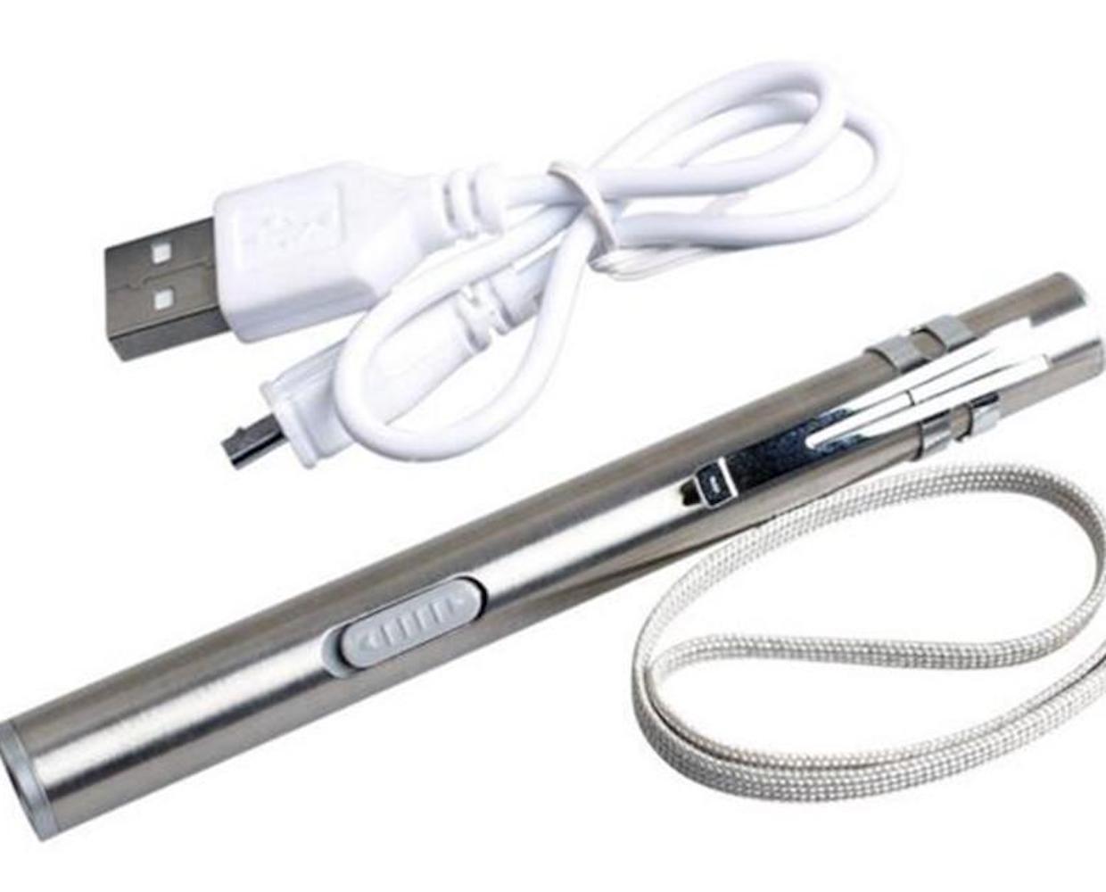 LED USB RECHARGEABLE Mechanic Surgical Car Boat MINI FLASHLIGHT Stainless Steel