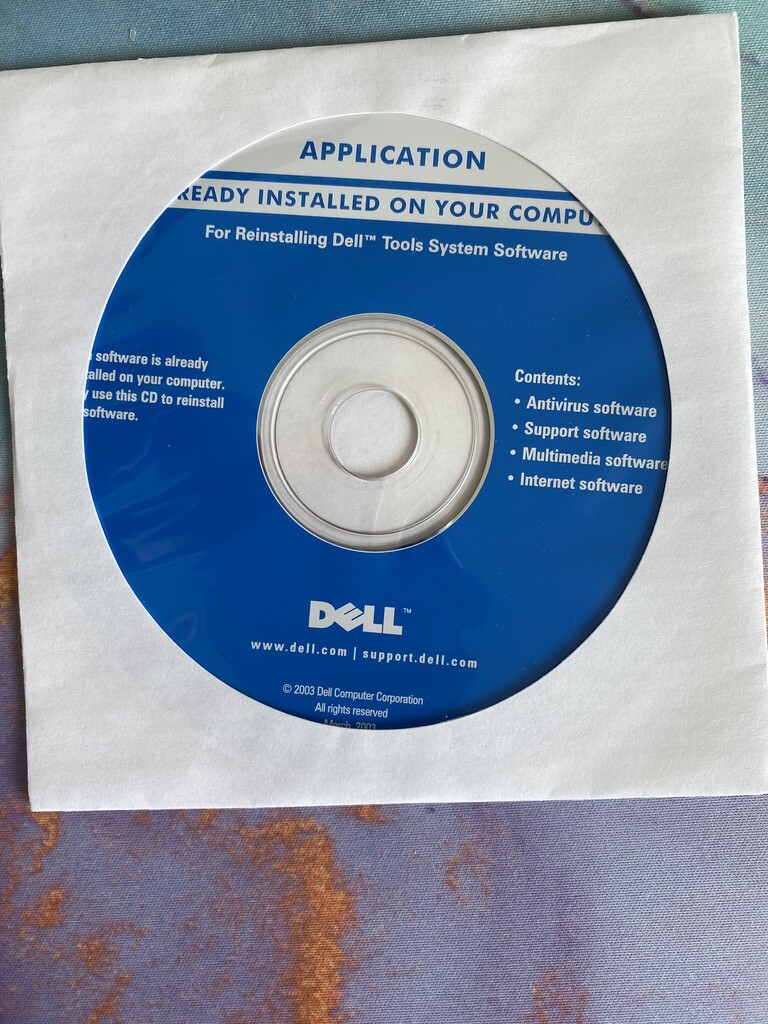 DELL APPLICATION FOR REINSTALLING DELL TOOLS SYSTEM SOFTWARE MARCH 2003 