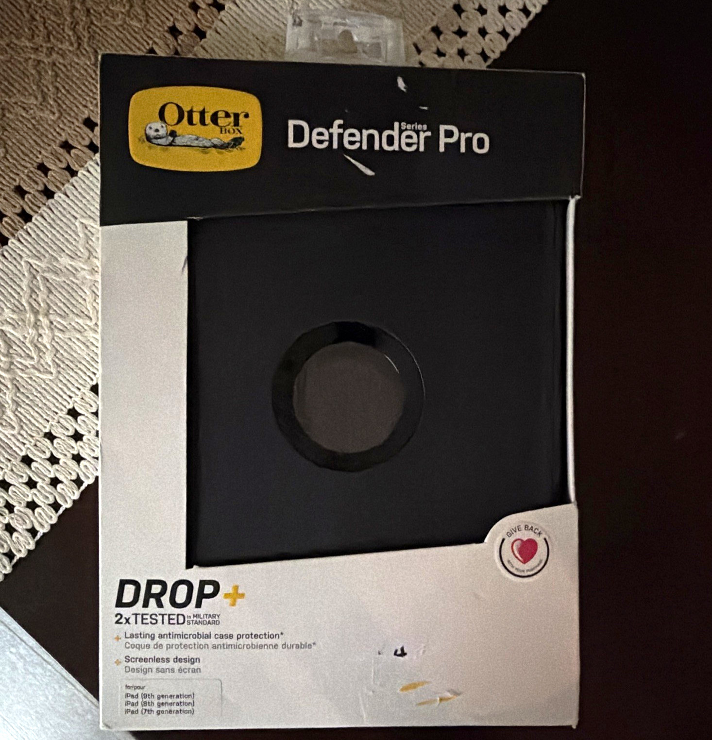 OtterBox Defender Pro Rugged Case Black w/Stand Pencil Holder iPad 7/8/9
