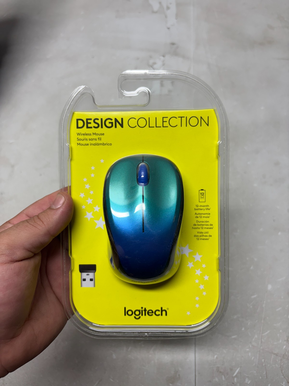 Logitech Design Collection Limited Edition Wireless Mouse - Blue Aurora...