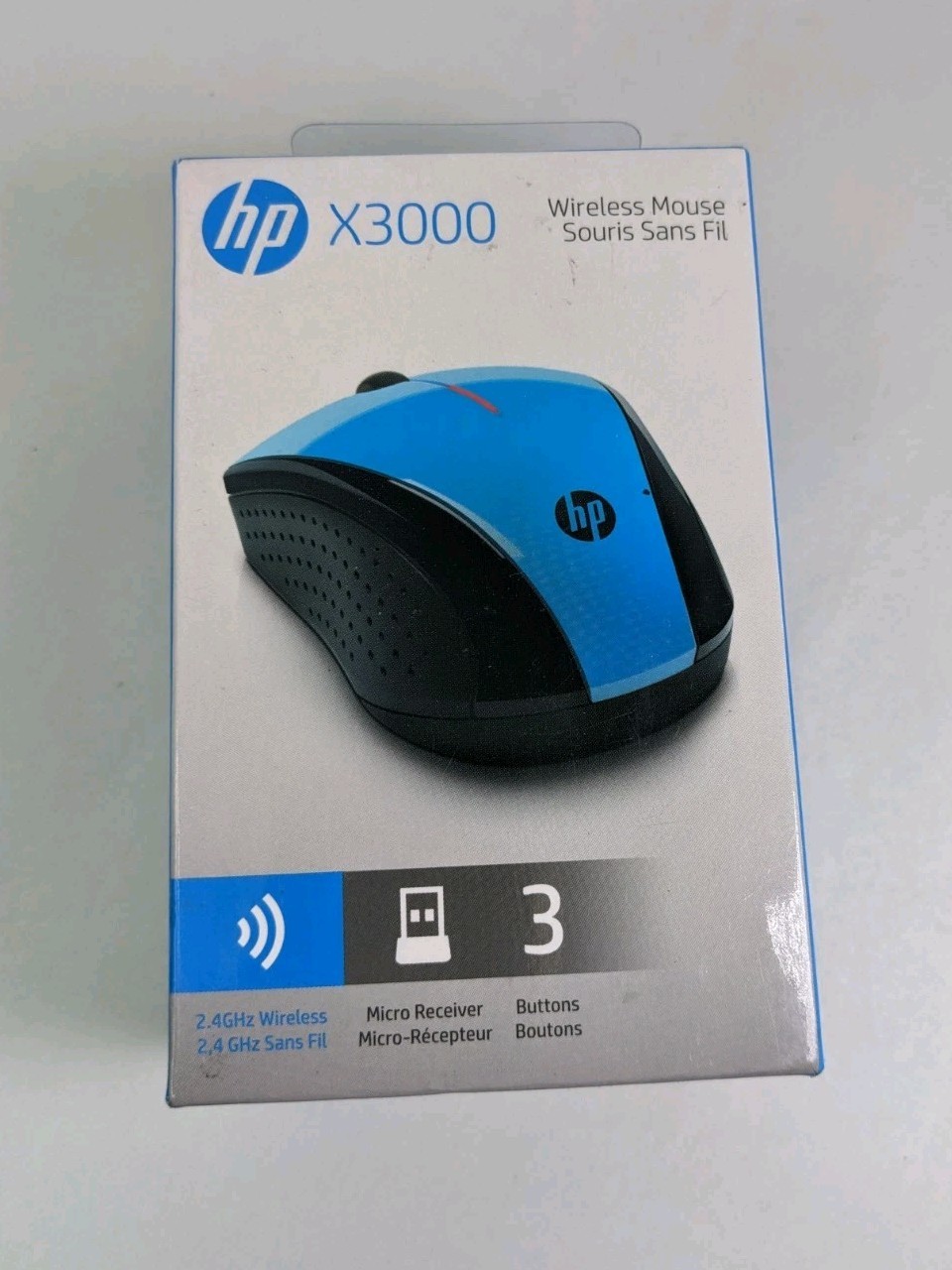 Brand NEW-HP X3000 BLACK 3-Button Wireless USB Optical Scroll Mouse with Battery
