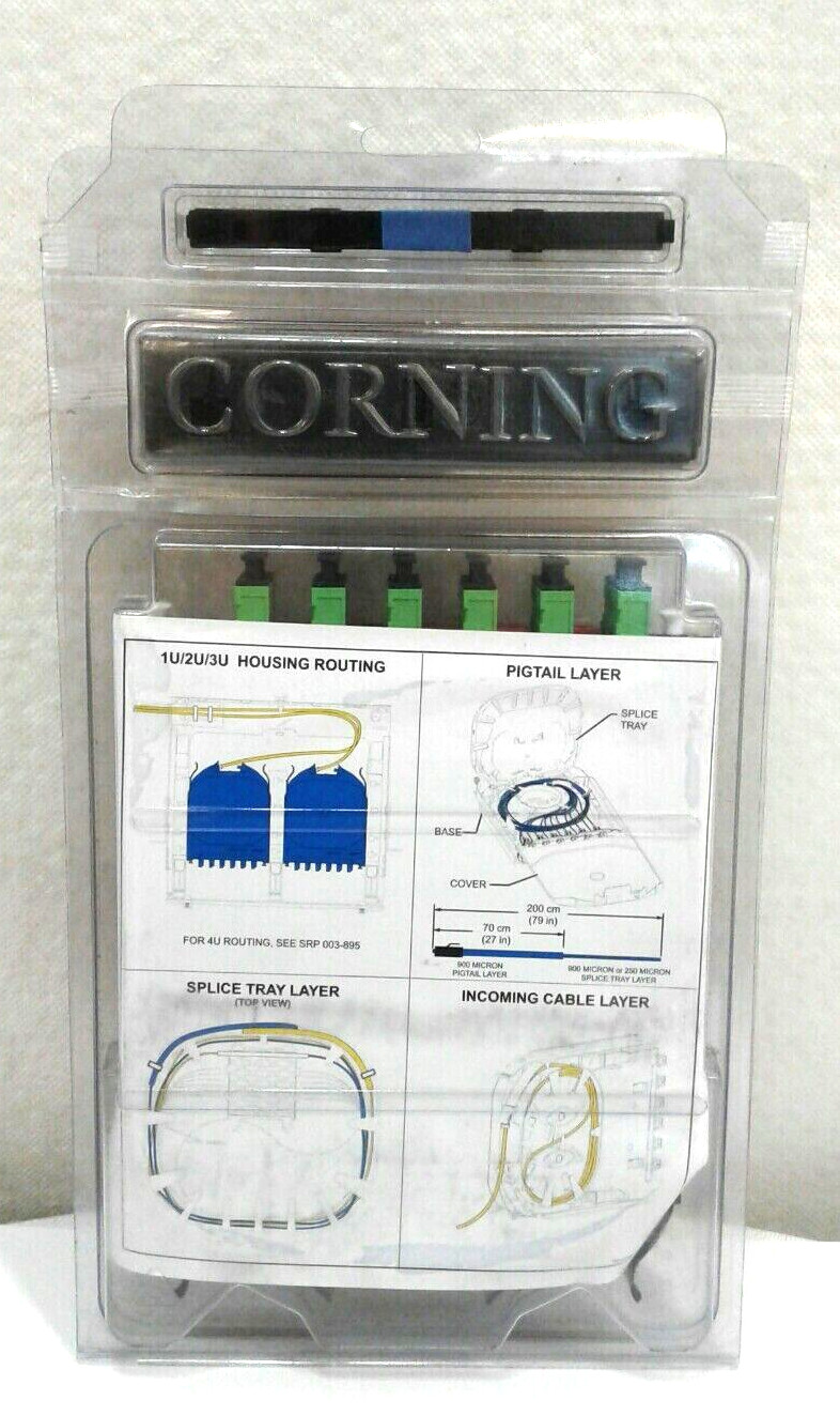 Corning Optic CCH-CS12-D9-POORE Pigtail Splice Cassette 12F SCAPC-DUP OS2 250µm