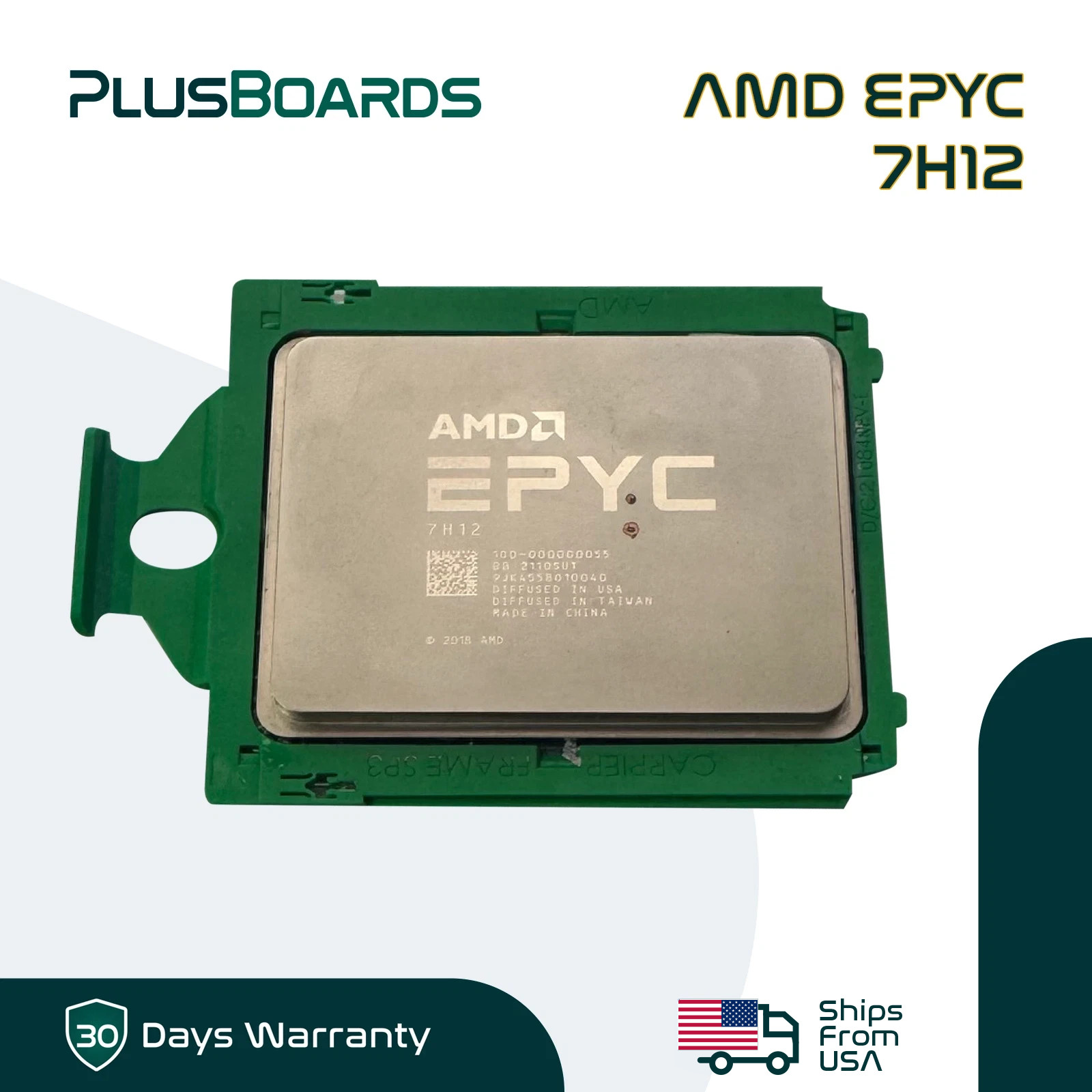 AMD EPYC 2.6GHz 64 Core Rome 256MB 280W SP3 Dell Locked CPU Server Processor