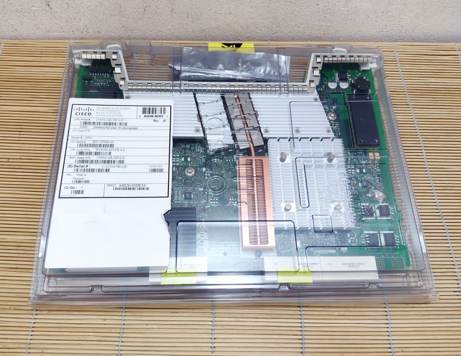 Cisco 15454-AR-XP-LIC ONS15454 Any-Rate Xponder SW License Upgradeable In Box