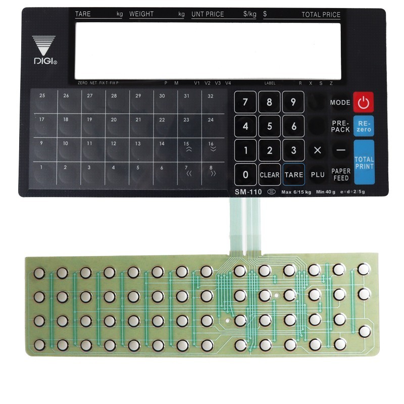 Keyboard Overlay & Inner Circuitry Set For DIGI SM110B+ SM100CS+ Label Scale