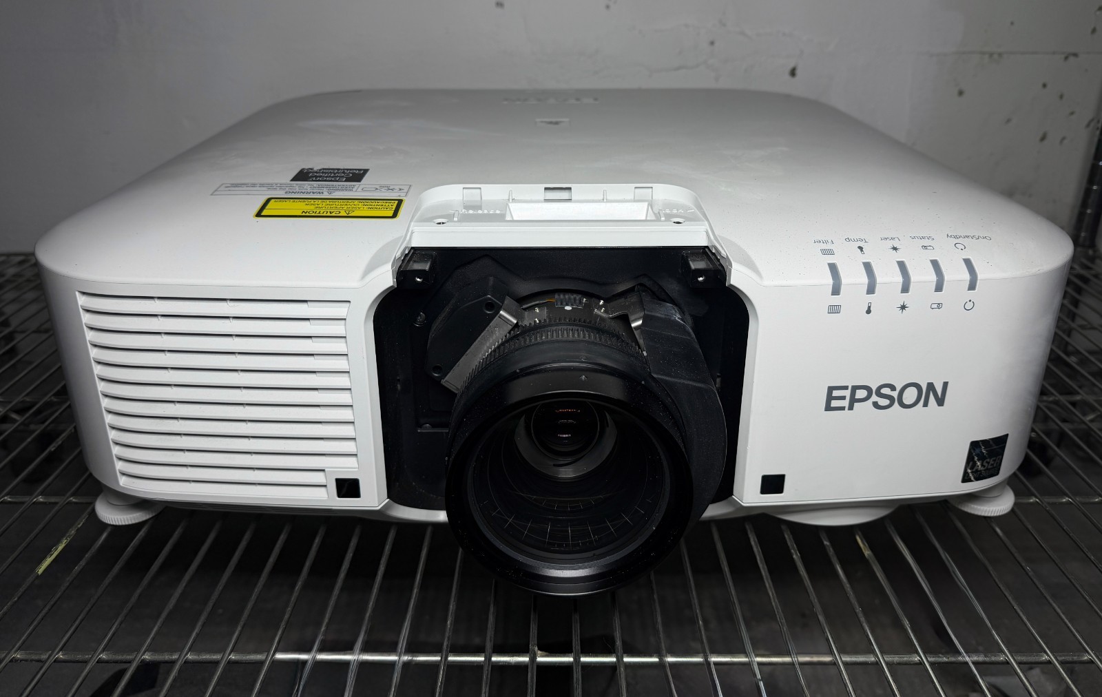 Epson Pro L1070U 7000 Lumens WUXGA Laser Projector ELPLM15 Lens 1021 Hrs Tested