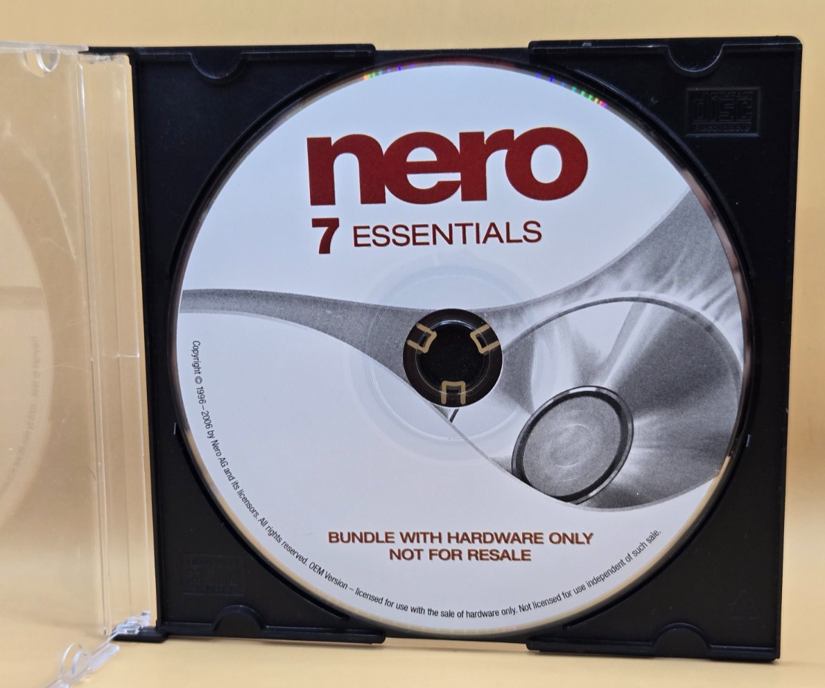 Vintage Software Nero 7 Essentials Suite 1 On CD 2006