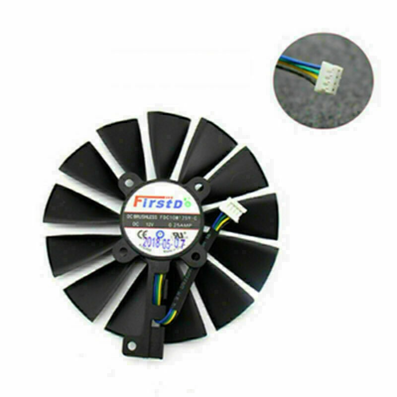 Graphics Card Cooling Fans for ASUS DUAL-RX580-8G (13 Leaves/Dual Fan Version)