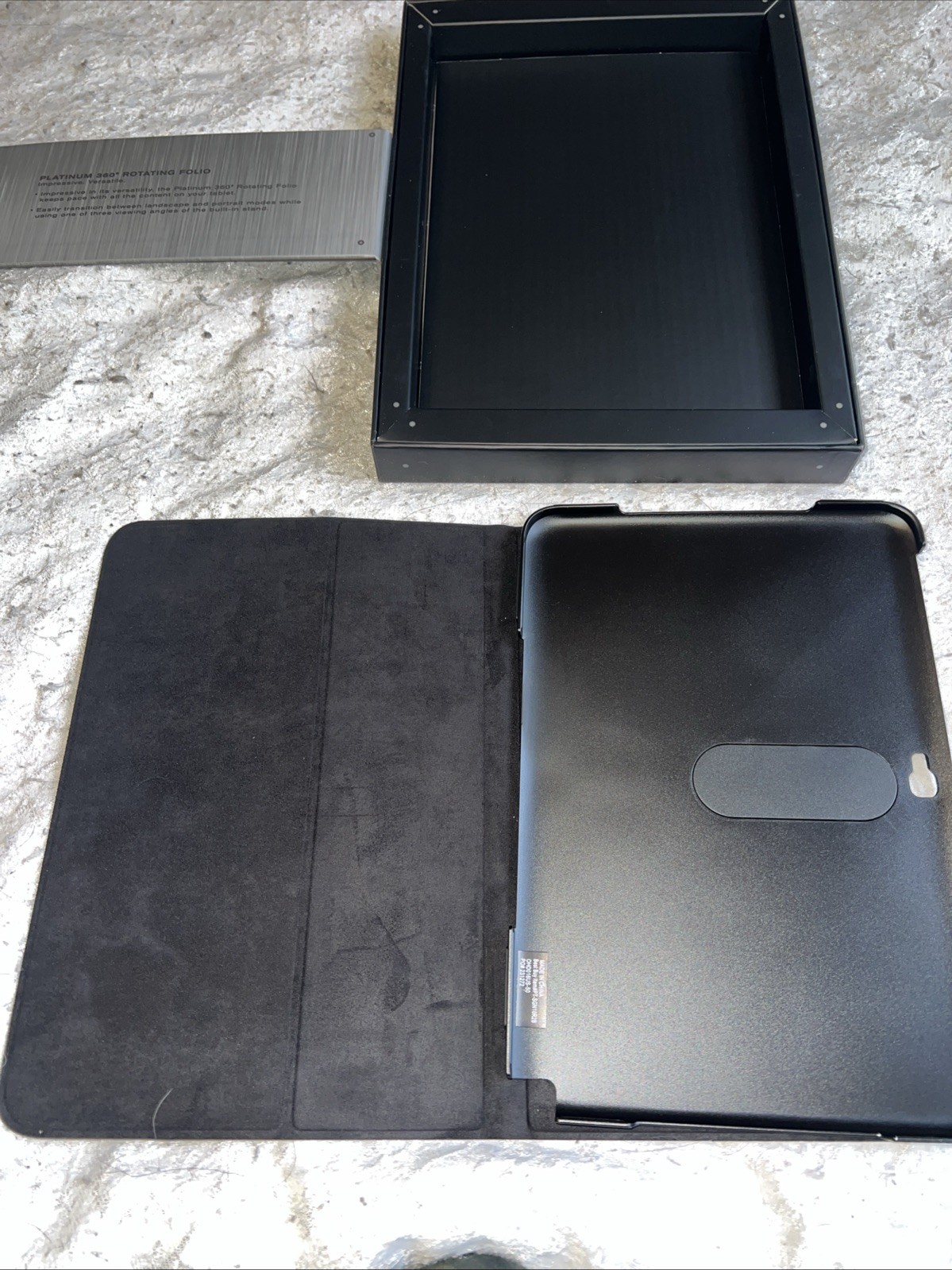 Platinum Rotating Folio Case for Samsung Galaxy Note Black 360* Rotating Folio