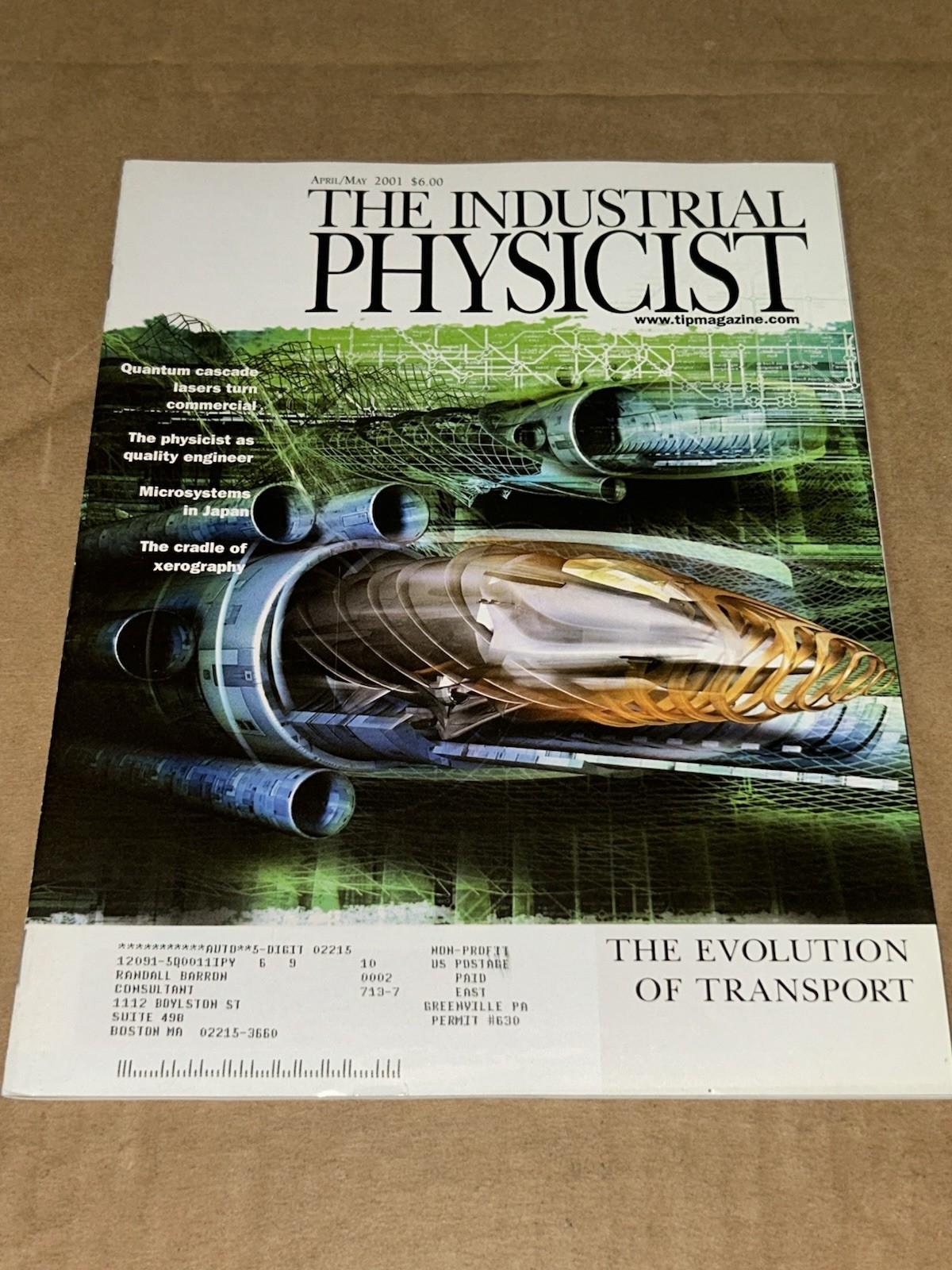The Industrial Physicist Magazine 2001 Evolution Of Transport Vol. 7 Issue #2