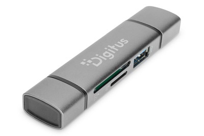 DA-70886 DIGITUS Dual Card Reader Hub USB-C / USB 3.0, OTG ~D~