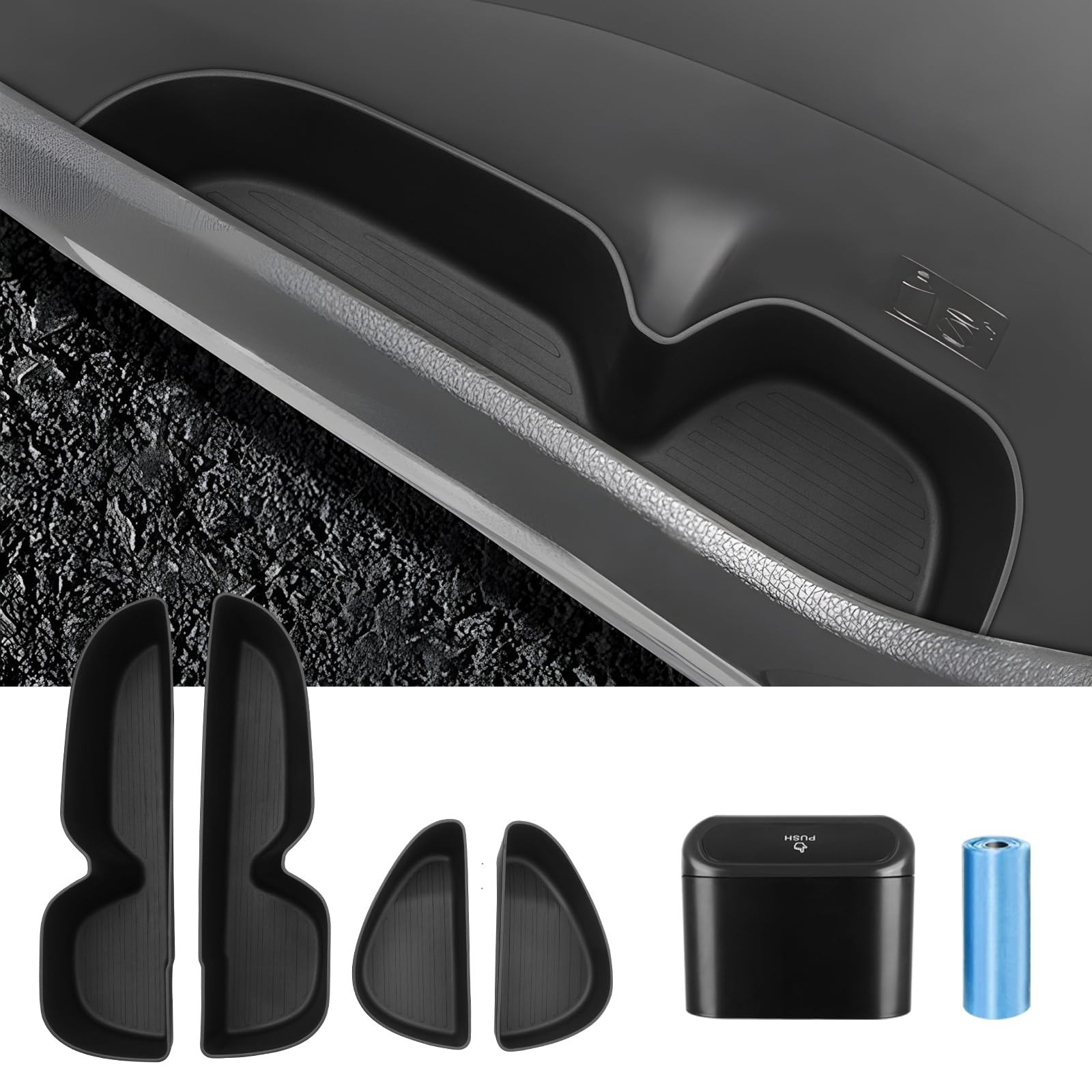 Under Screen Storage Box for Tesla Model 3 Model Y 2016-2026 Hidden Organizer