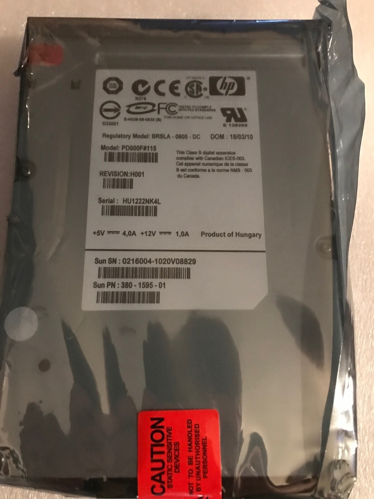 SUN Oracle LTO3 HH SCSI 380-1595-01 PD000H#701 Internal Tape Drive LTO-3
