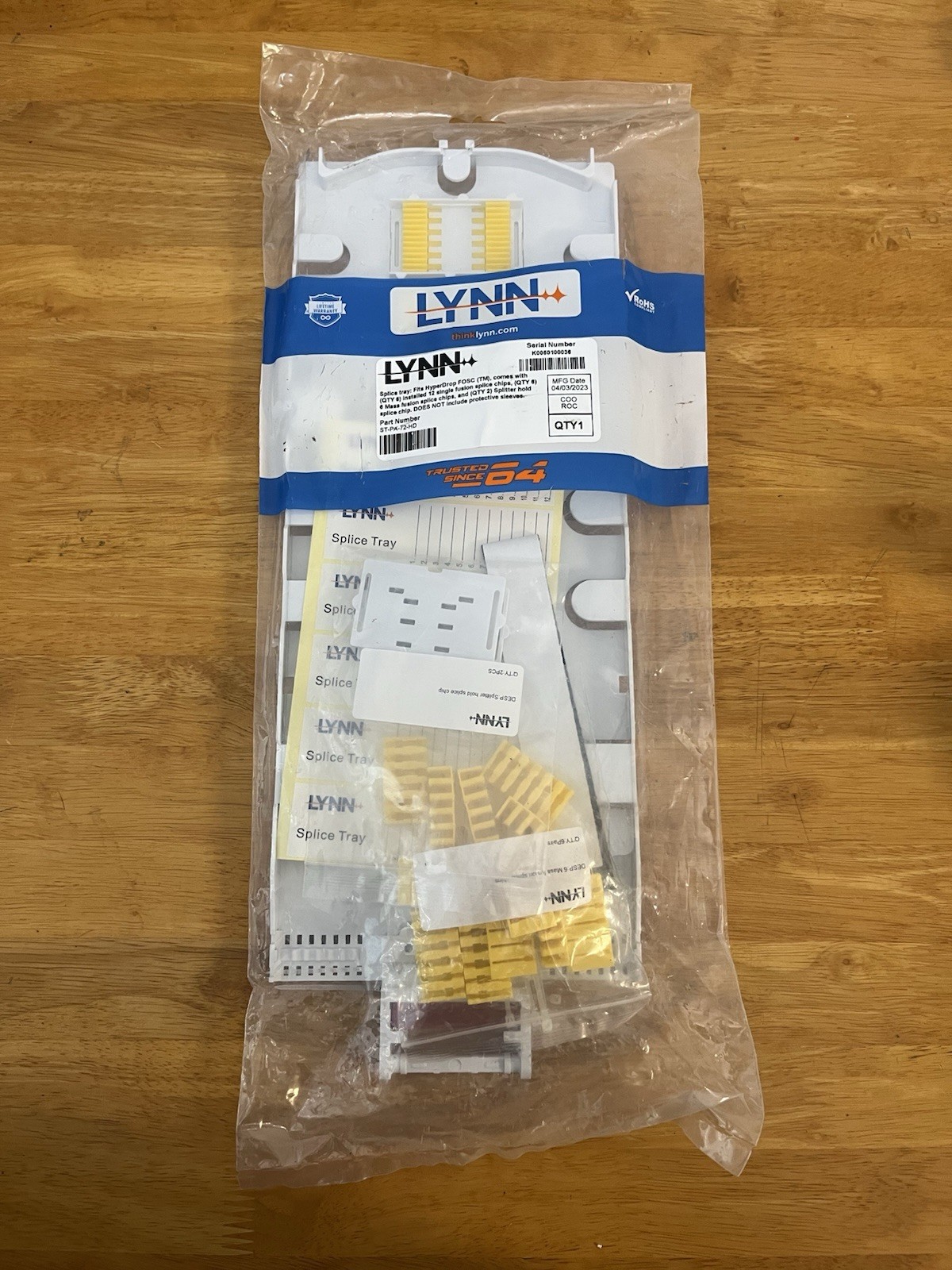 ALTERNATIVE TO: FOSC-ACC-D-TRAY-72-KIT Fits FOSC D Closures 72 Fiber - 1 Tray