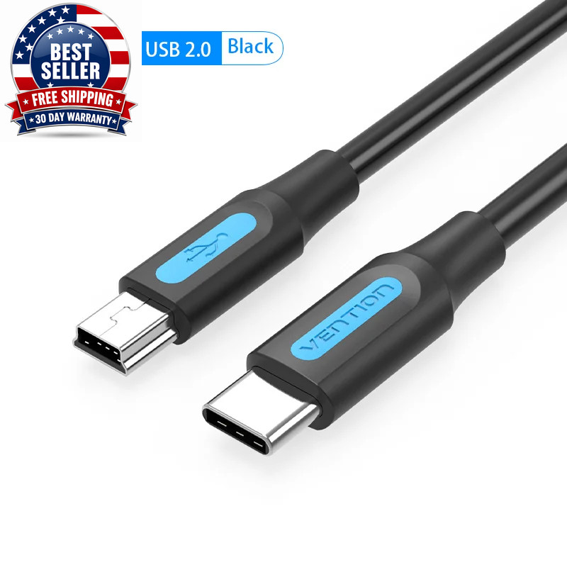 USB C to Mini USB Cable Type C Adapter for Digital Camera Macbook Promp3 Player 
