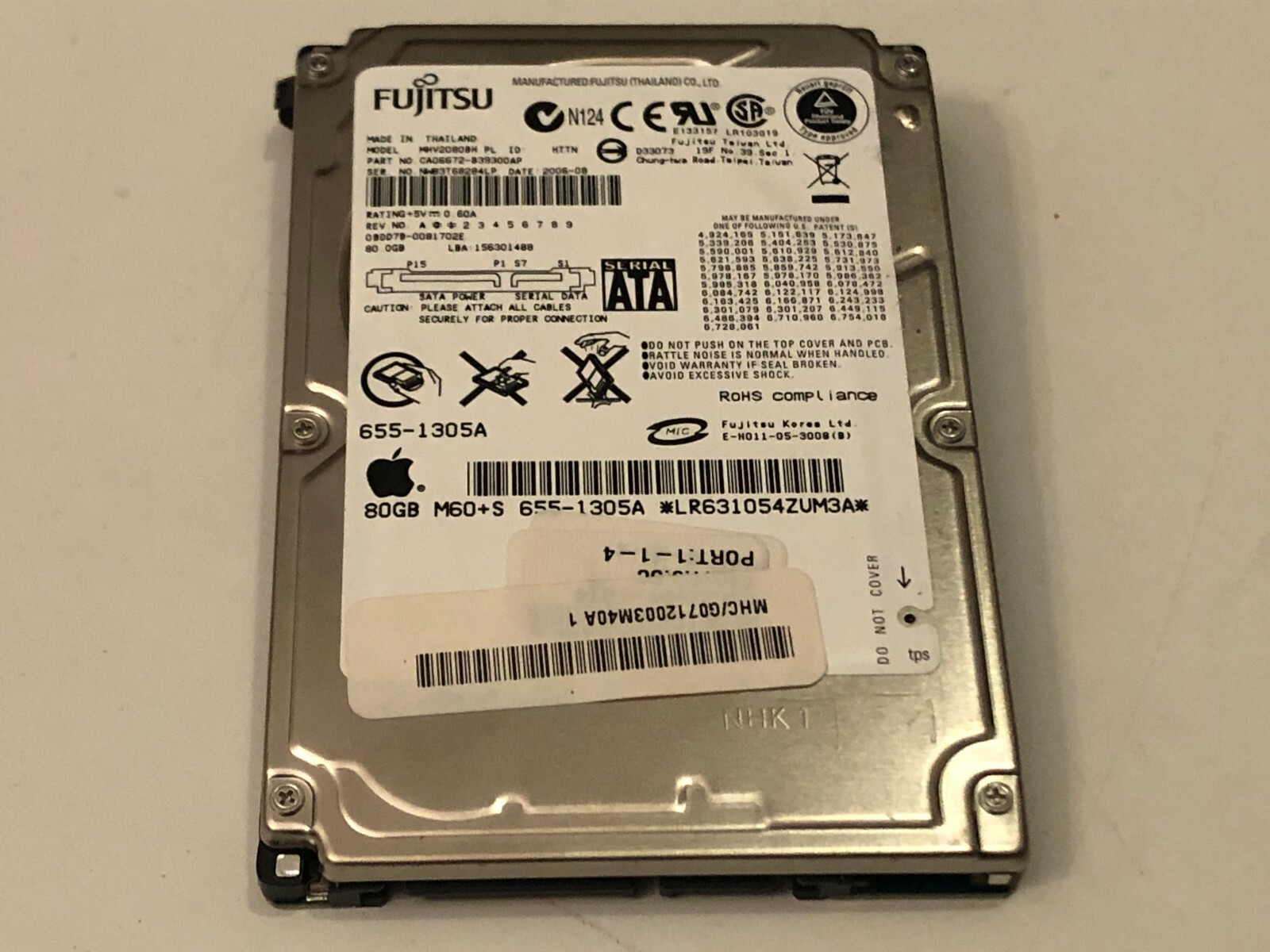 Apple Mac Mini A1176 Fujitsu 80GB HDD Hard Drive 655-1305A
