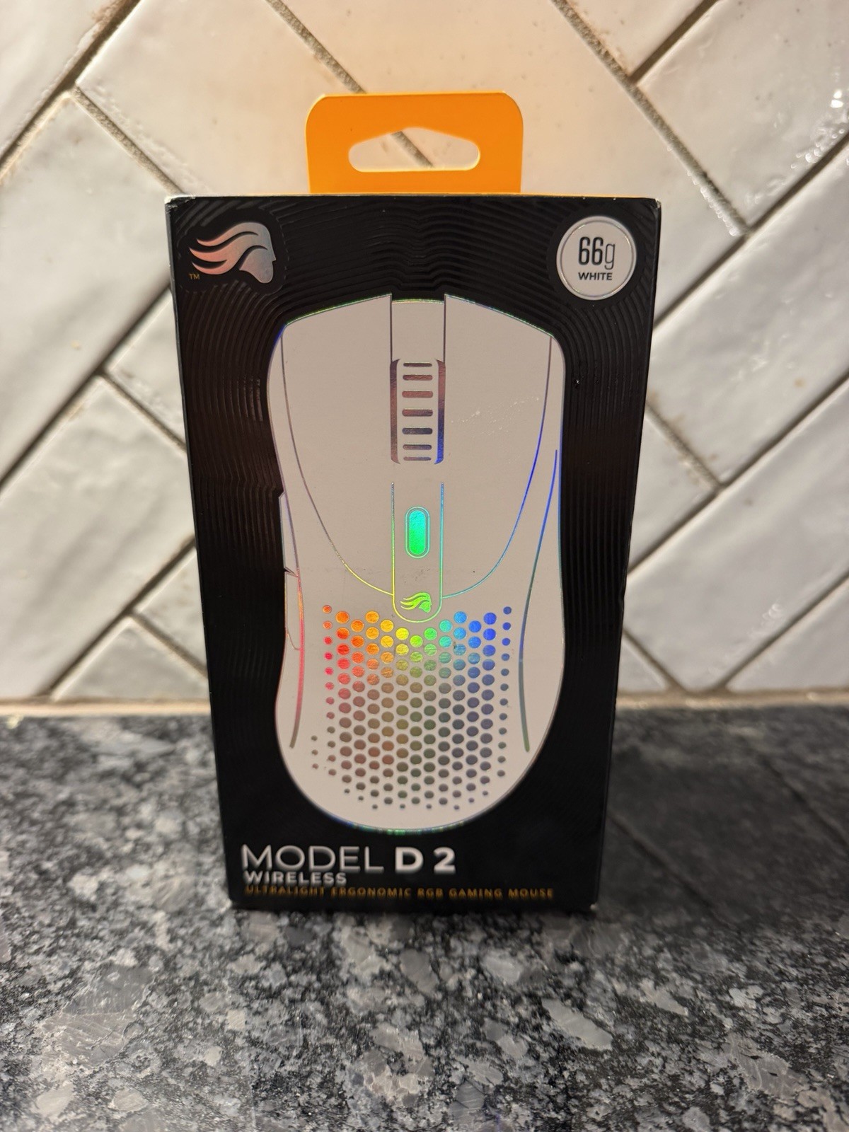 Glorious Model D 2 Wireless RGB Gaming Mouse White 66g Ergonomic PC Mouse NEW