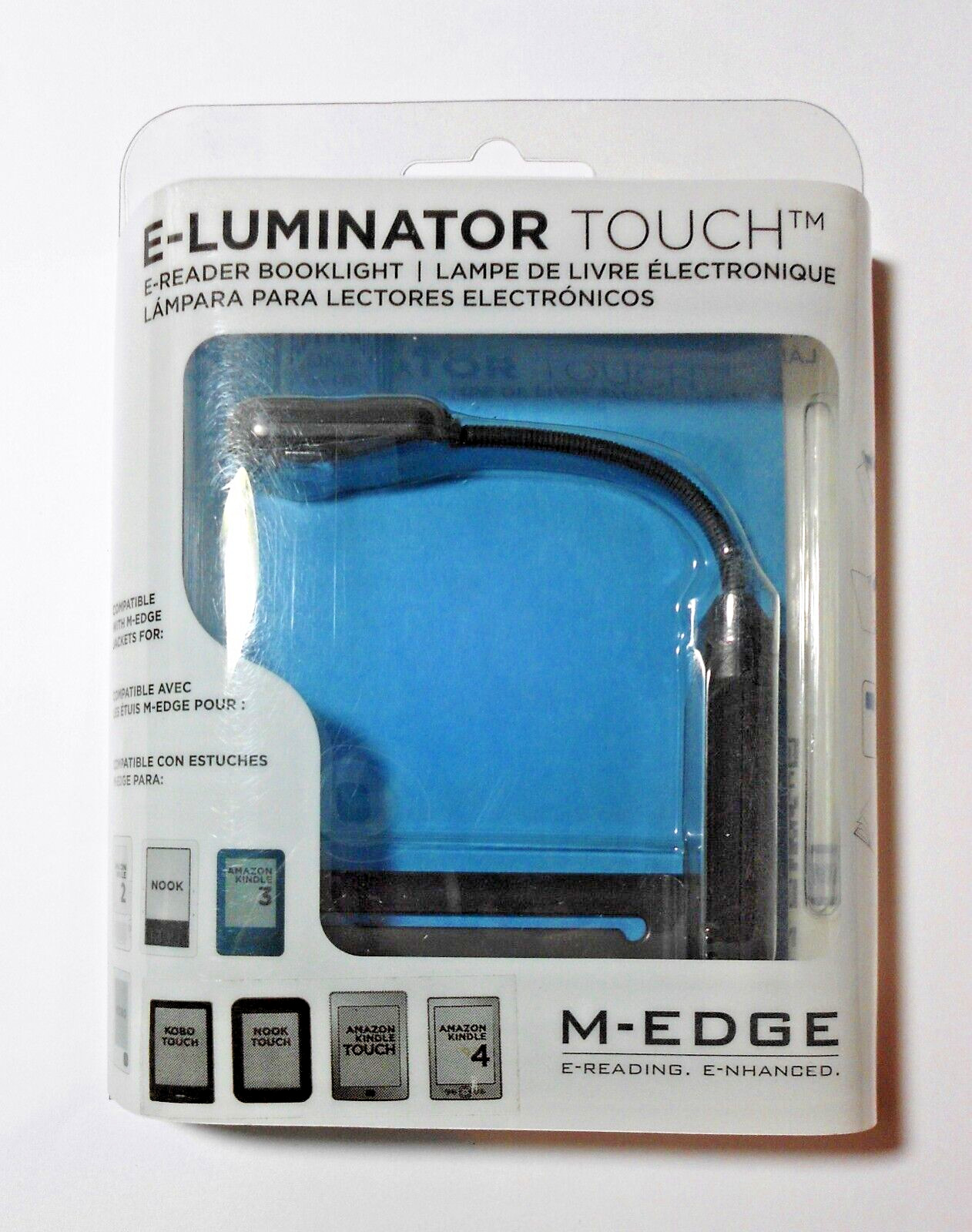 M-Edge E-Luminator Touch E-Reader Booklight for Amazon Kindle Kobo Nook New Seal